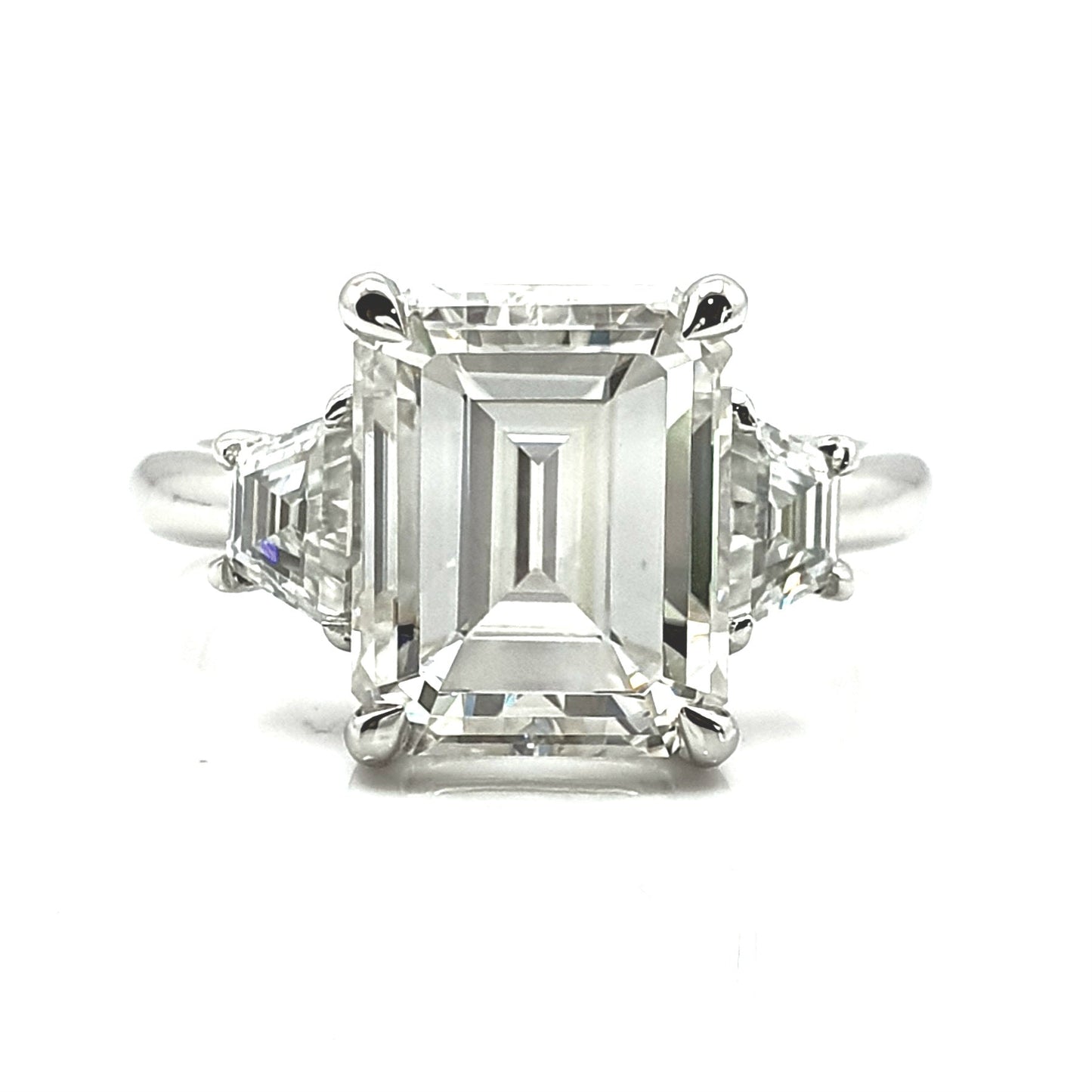 Emerald Cut Lab-Diamond Engagement Ring