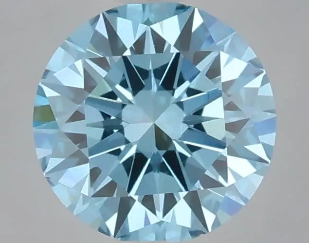 1.01ct Round Lab Grown Diamond (Colour Fancy Vivid Blue, Clarity VVS2, Cut EX, IGI Certified)