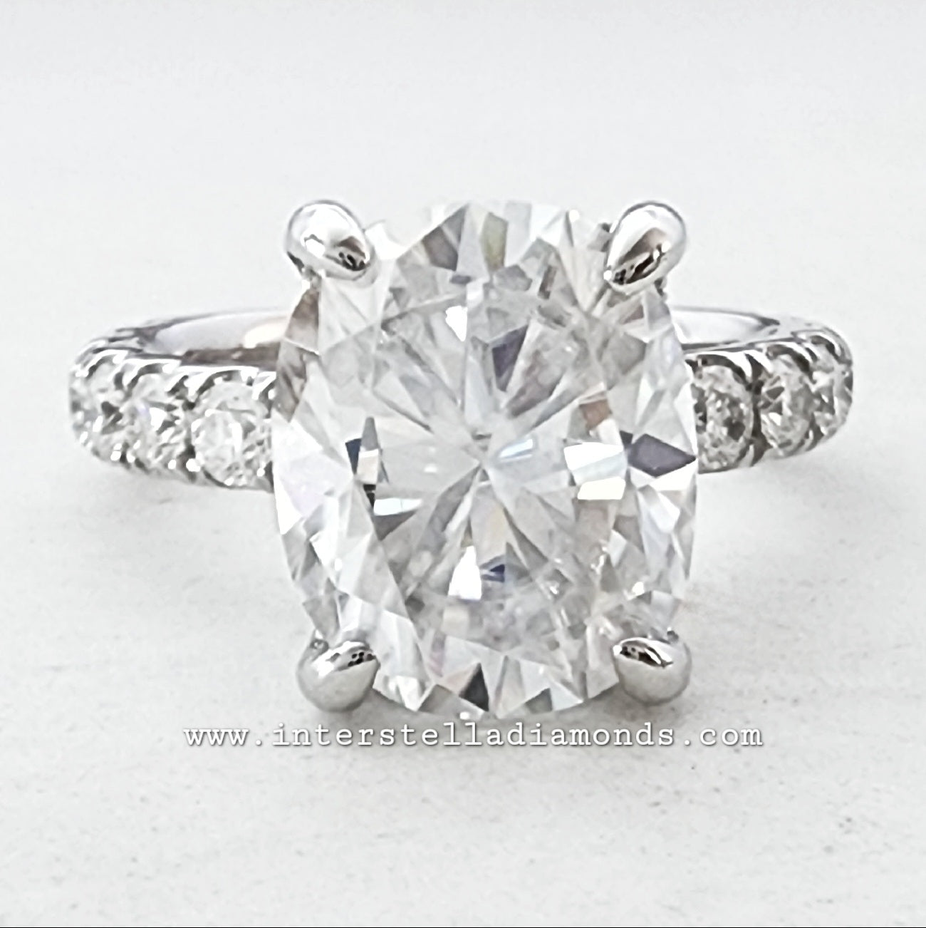 Cushion Cut, Elongated 6ct Engagement Ring. WOW