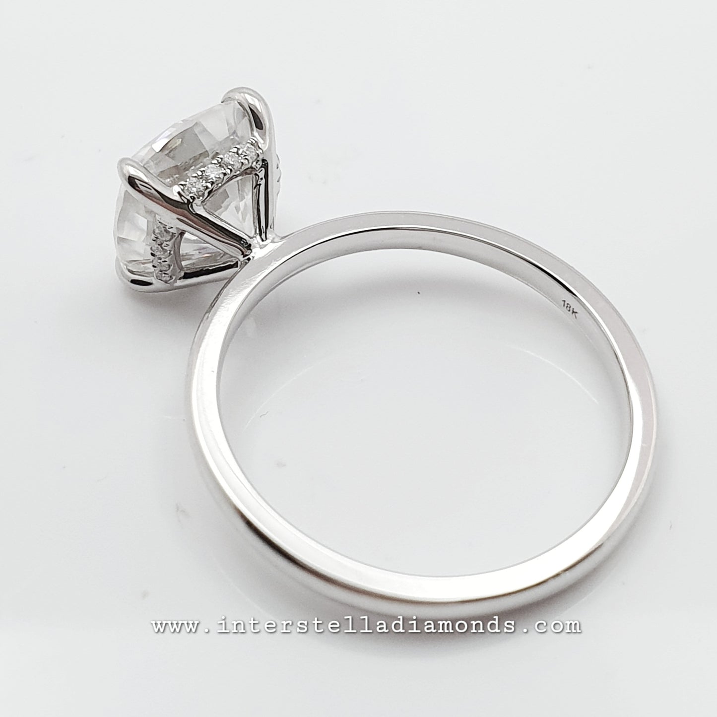 Solitaire 2.85ct Cushion Cut Engagement Ring