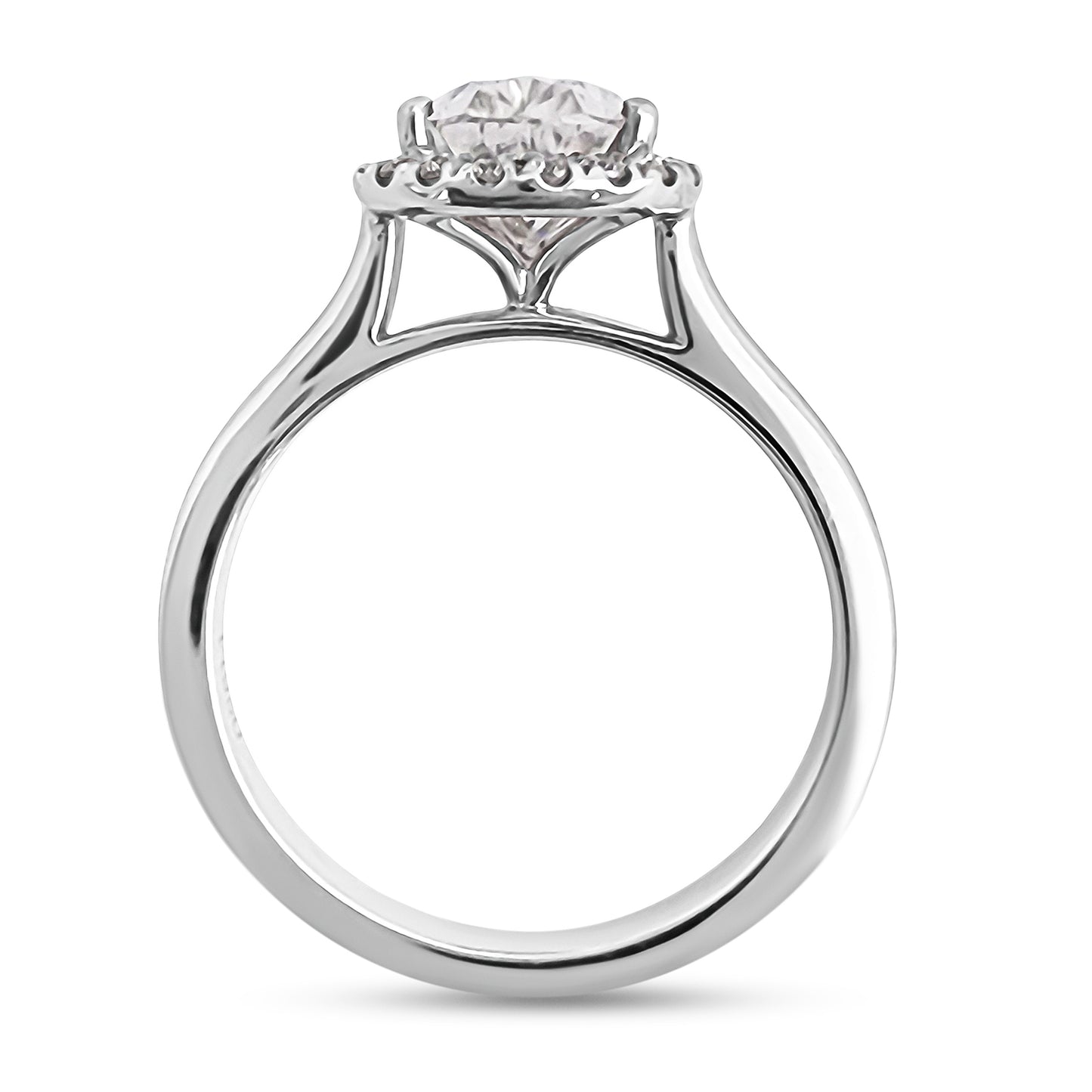 Pear cut, halo 1.72ct Engagement Ring