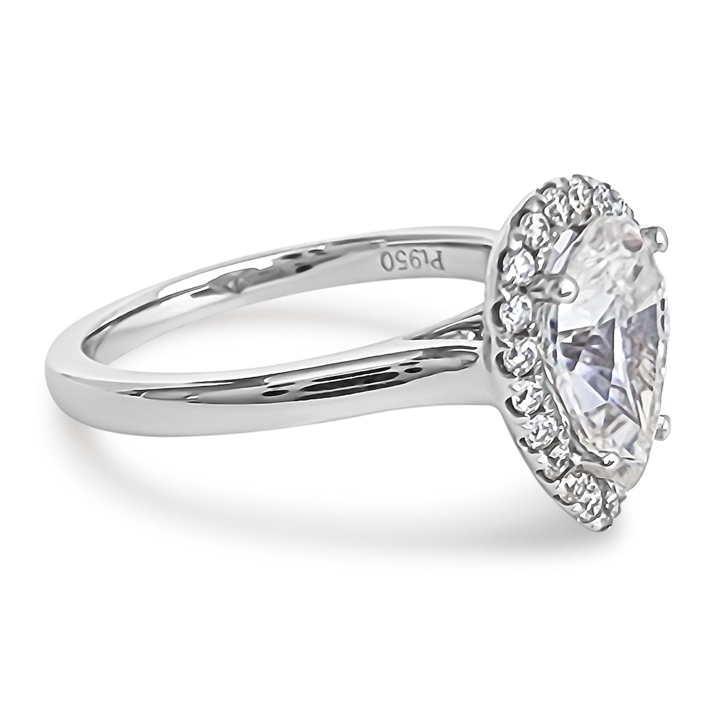 Pear cut, halo 1.72ct Engagement Ring