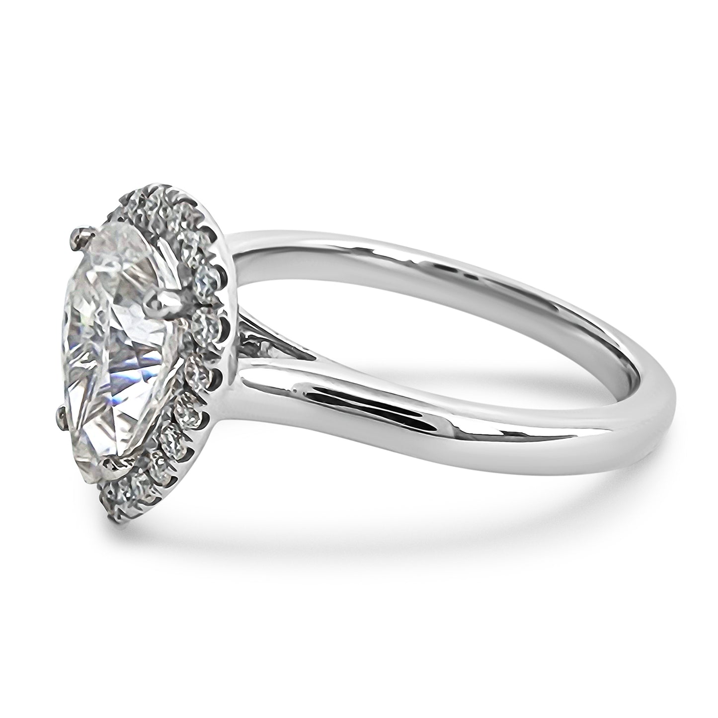 Pear cut, halo 1.72ct Engagement Ring