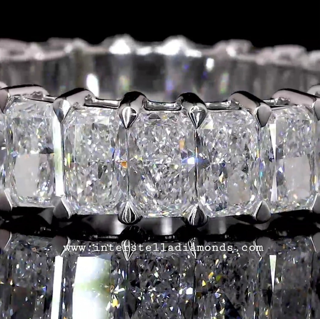 Eternity Ring, Stunning Radiant cut Gemstones.