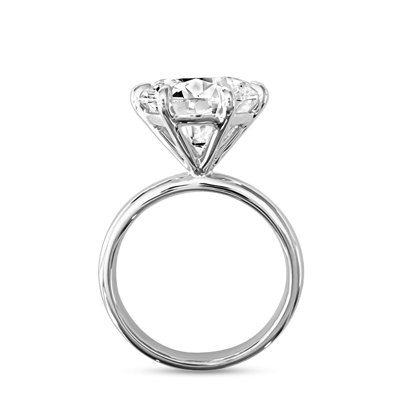 4ct Solitaire Round Cut Lab-Diamond Engagement Ring