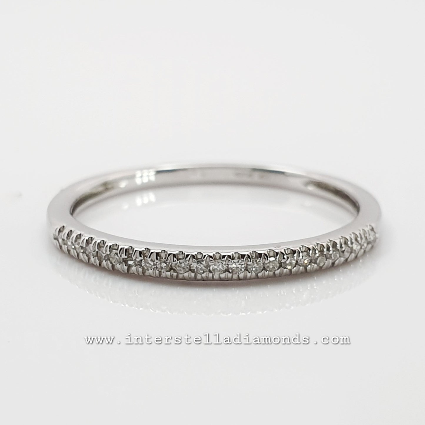 Fine white gold wedding ring or stacker ring