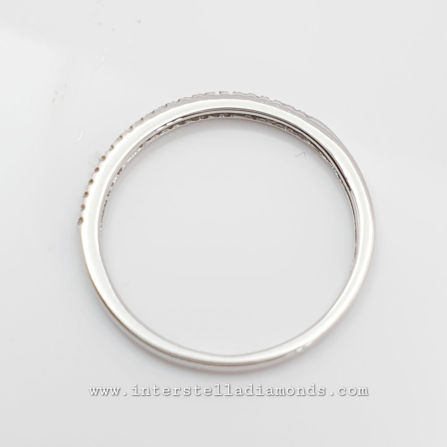 Fine white gold wedding ring or stacker ring