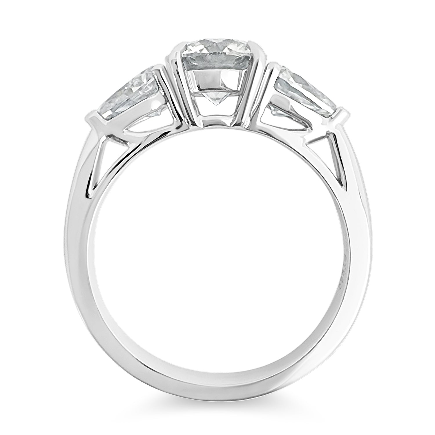 Stylish Trilogy 3 stone engagement Ring