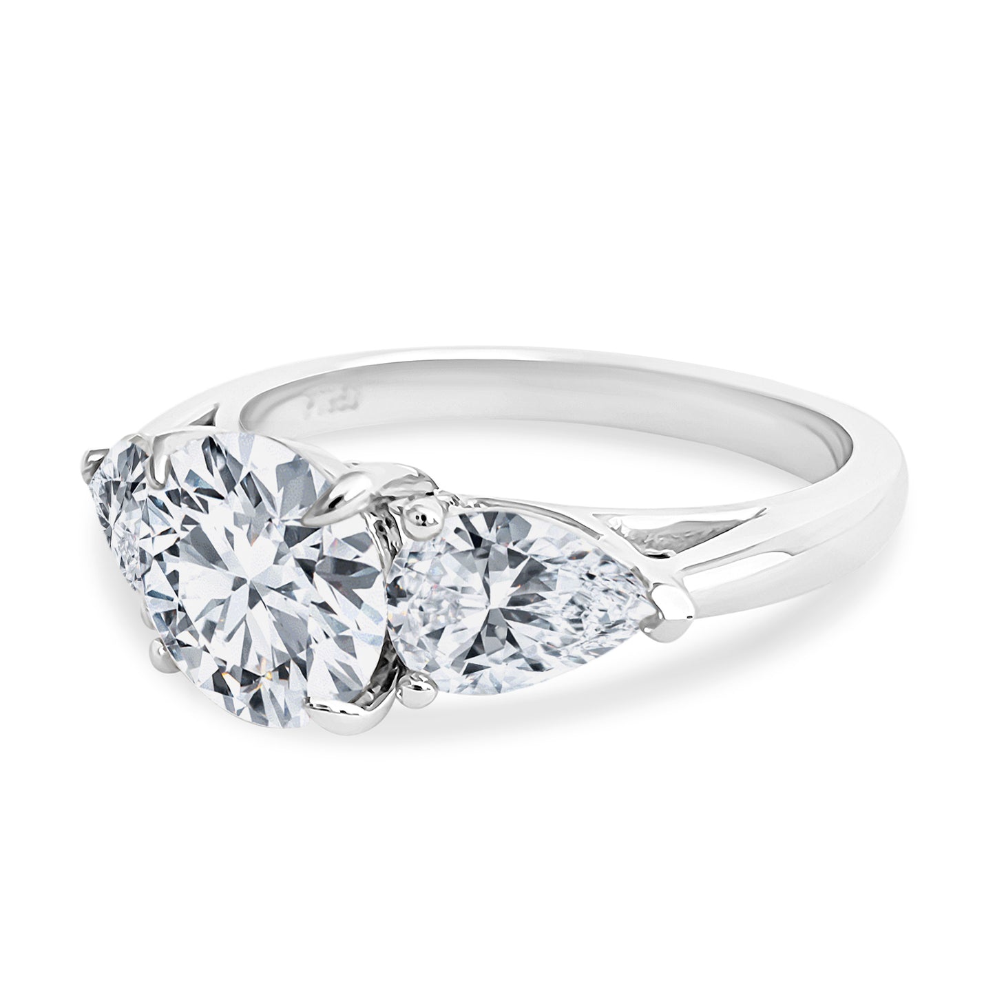 Stylish Trilogy 3 stone engagement Ring