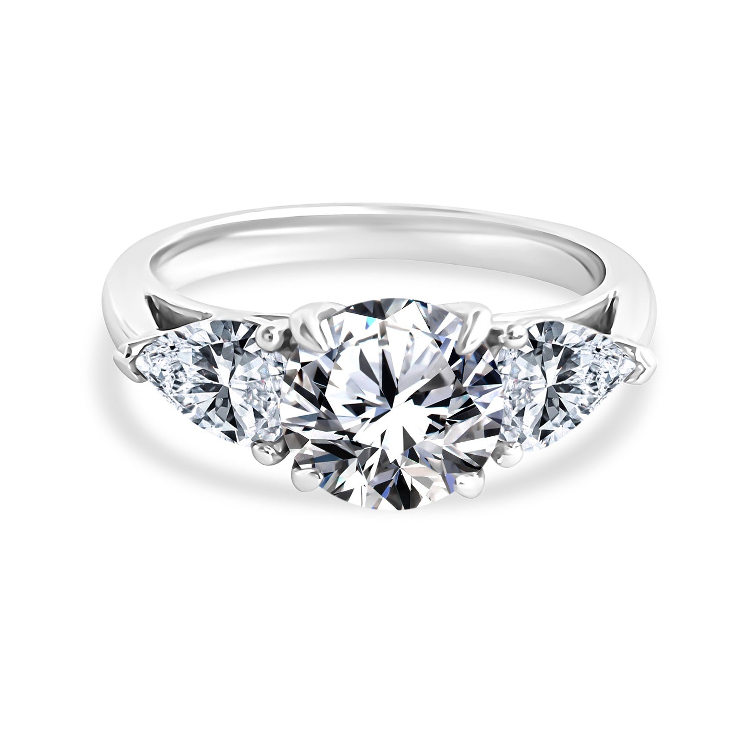 Stylish Trilogy 3 stone engagement Ring