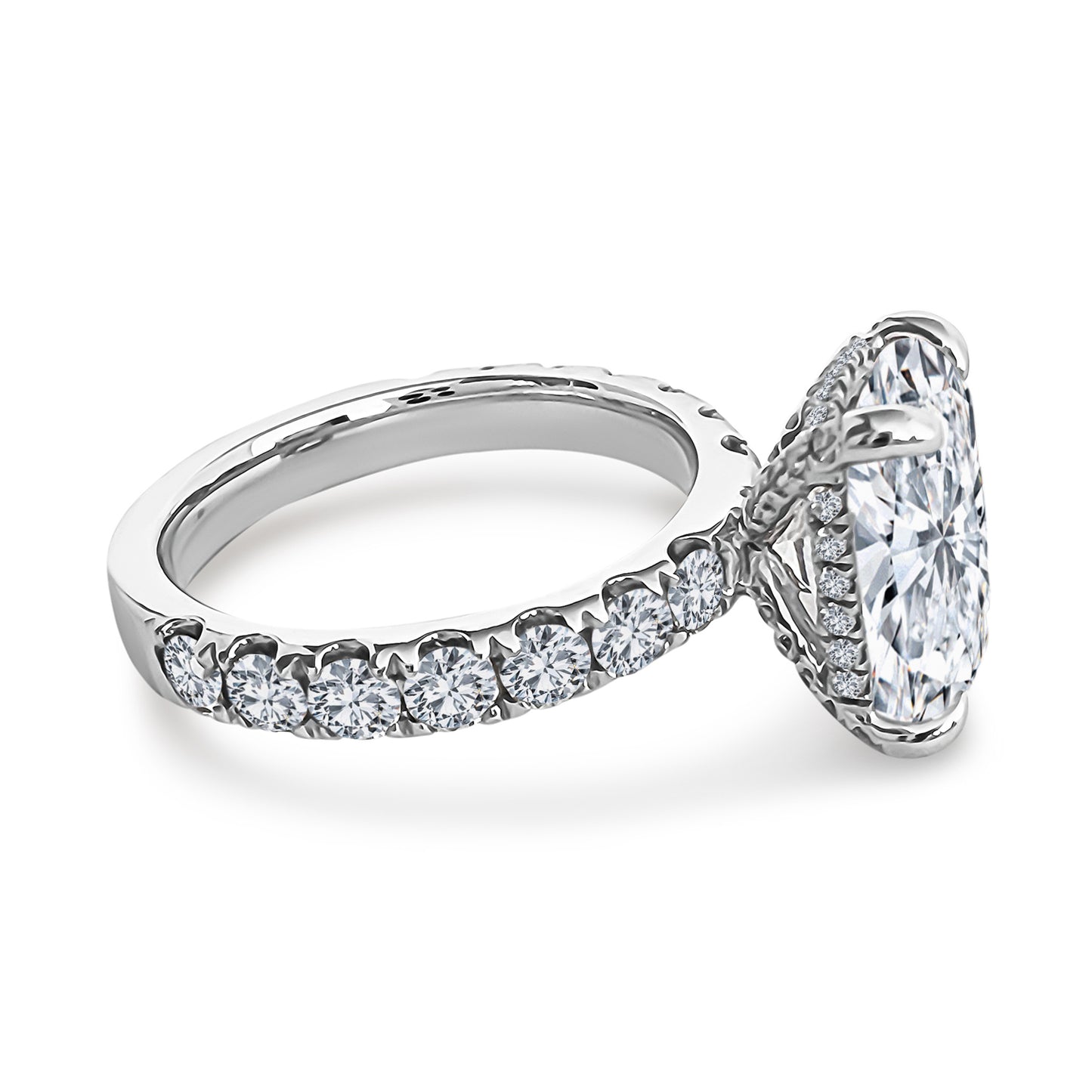 Cushion Cut, Elongated 6ct Engagement Ring. WOW