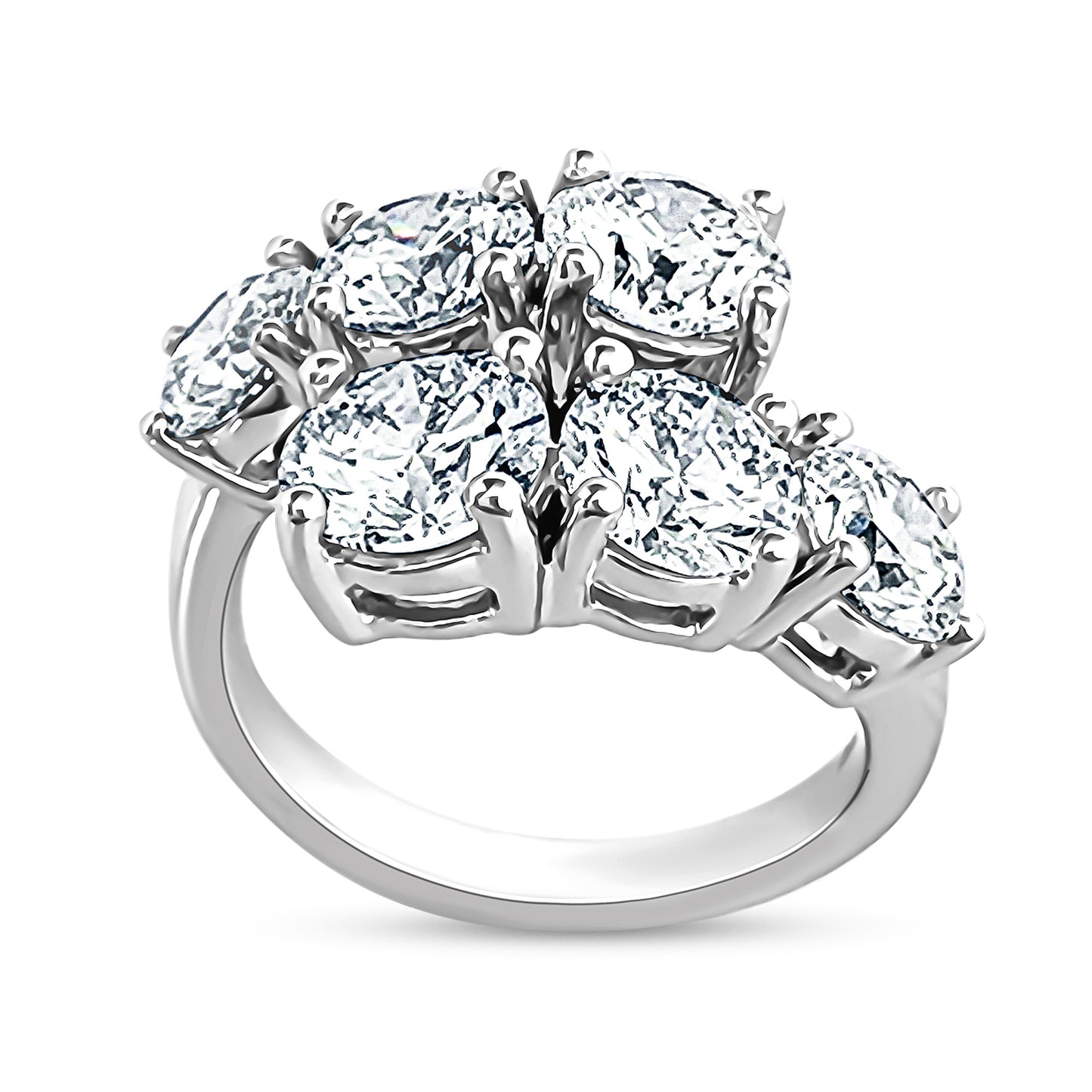 Wrap Ring 3.8cts Ring Hand Ring. Choose Lab Diamonds or Moissanite