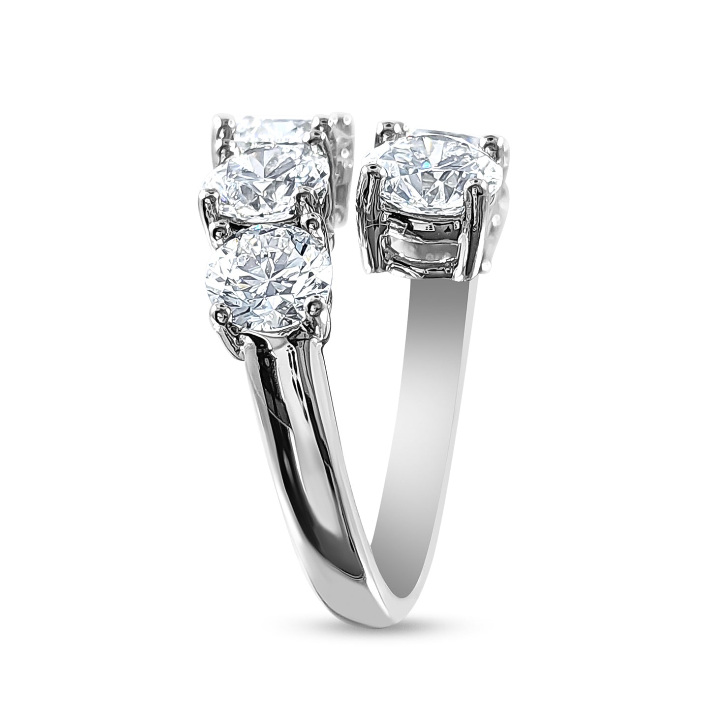 Wrap Ring 3.8cts Ring Hand Ring. Choose Lab Diamonds or Moissanite