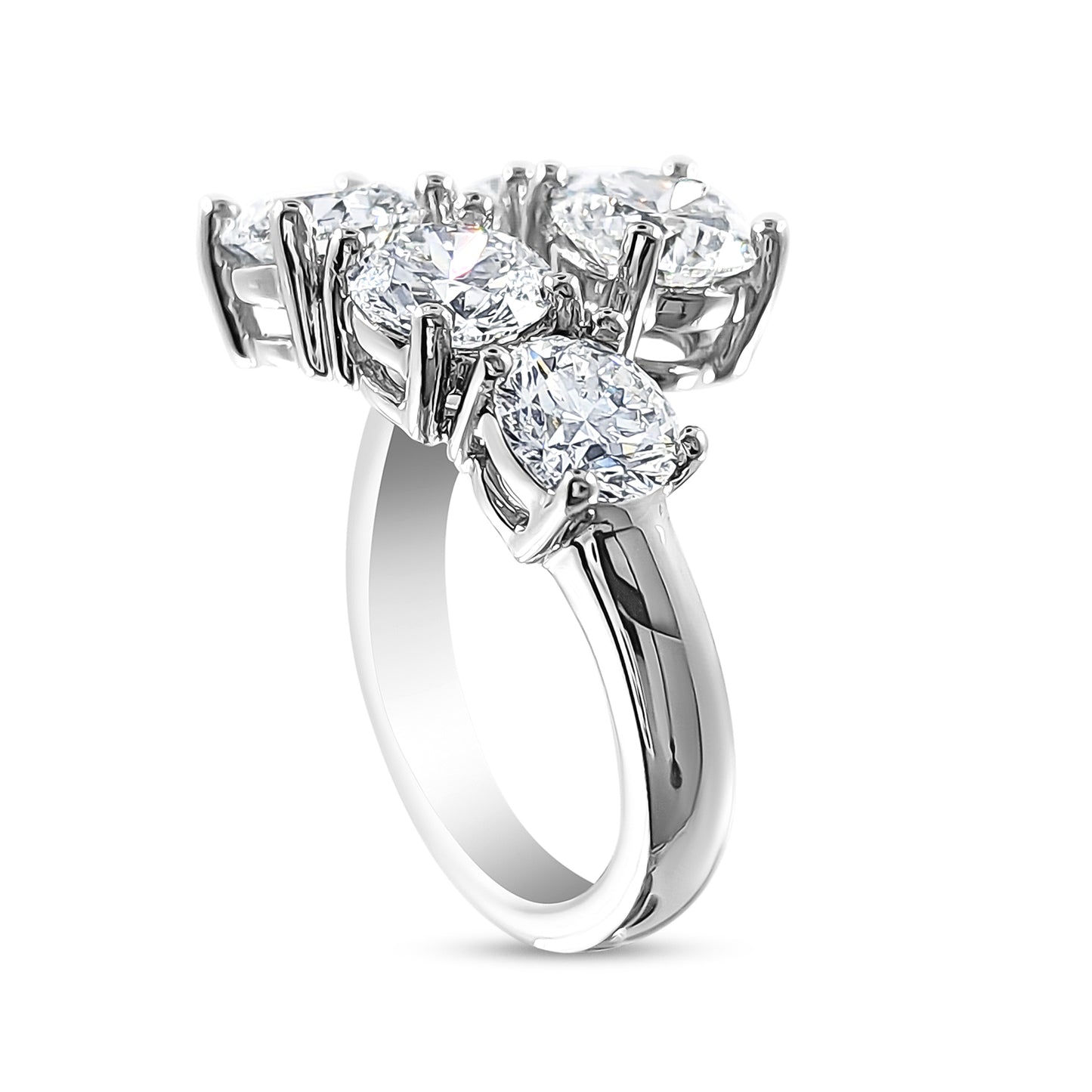 Wrap Ring 3.8cts Ring Hand Ring. Choose Lab Diamonds or Moissanite