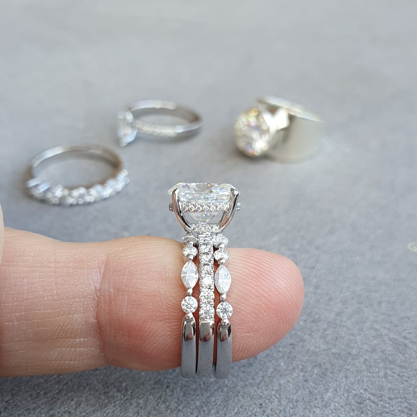 Marquise Wedding Ring / Anniversary Ring/ Stacker Rings