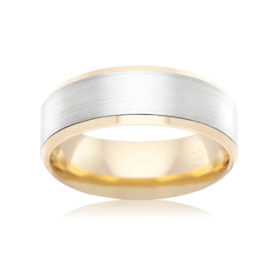 2 Tone Men's Wedding Rings