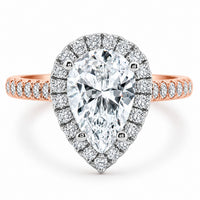 Pear cut, halo 2ct Engagement Ring view 4
