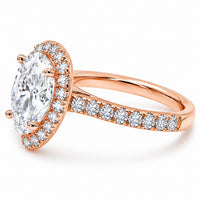 Pear cut, halo 2ct Engagement Ring view 5