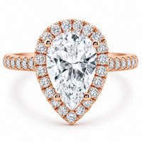 Pear cut, halo 2ct Engagement Ring view 7