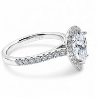 Pear cut, halo 2ct Engagement Ring view 9