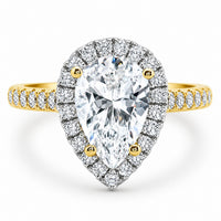 Pear cut, halo 2ct Engagement Ring view 10