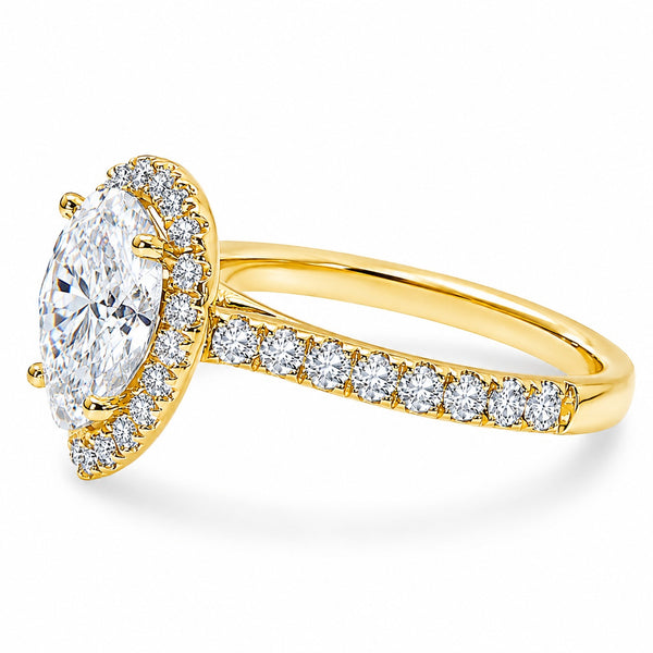 Pear cut, halo 2ct Engagement Ring
