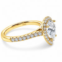 Pear cut, halo 2ct Engagement Ring view 11
