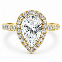 Pear cut, halo 2ct Engagement Ring view 3