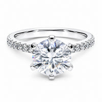 Stunning 2.3ct Engagement Ring Choose Lab Diamonds or Moissanite view 2