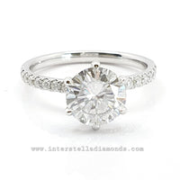 Stunning 2.3ct Engagement Ring Choose Lab Diamonds or Moissanite view 1