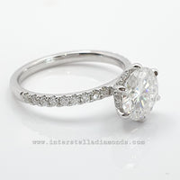 Stunning 2.3ct Engagement Ring Choose Lab Diamonds or Moissanite view 2