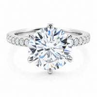 Stunning 2.3ct Engagement Ring Choose Lab Diamonds or Moissanite view 4