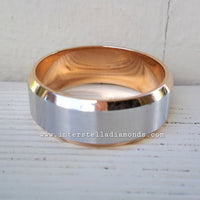 2 Tone Men's Wedding Rings view 2