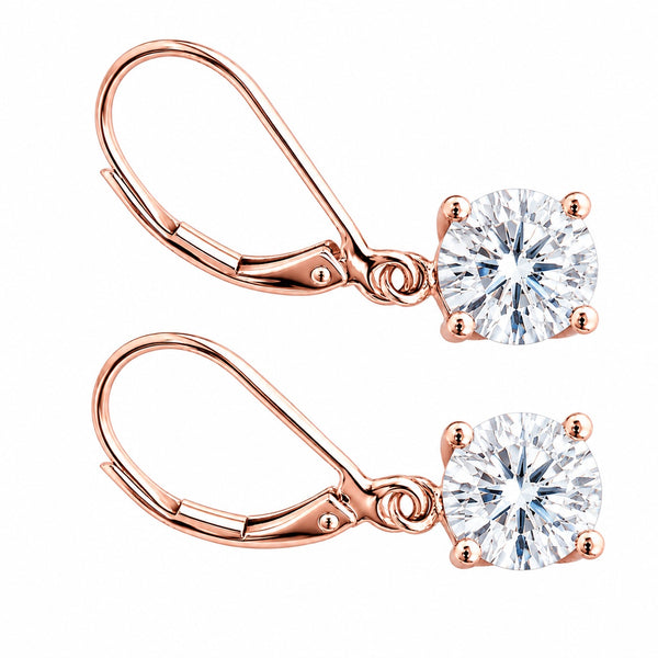 2ct Drop Earrings, Sparkling 1ct Each Ear.