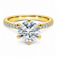Stunning 2.3ct Engagement Ring Choose Lab Diamonds or Moissanite view 1