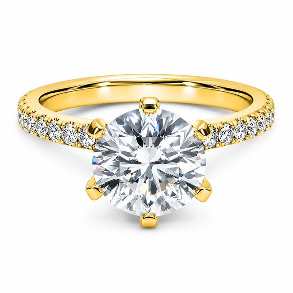 Stunning 2.3ct Engagement Ring Choose Lab Diamonds or Moissanite