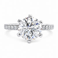 Stunning 2.3ct Engagement Ring Choose Lab Diamonds or Moissanite view 7