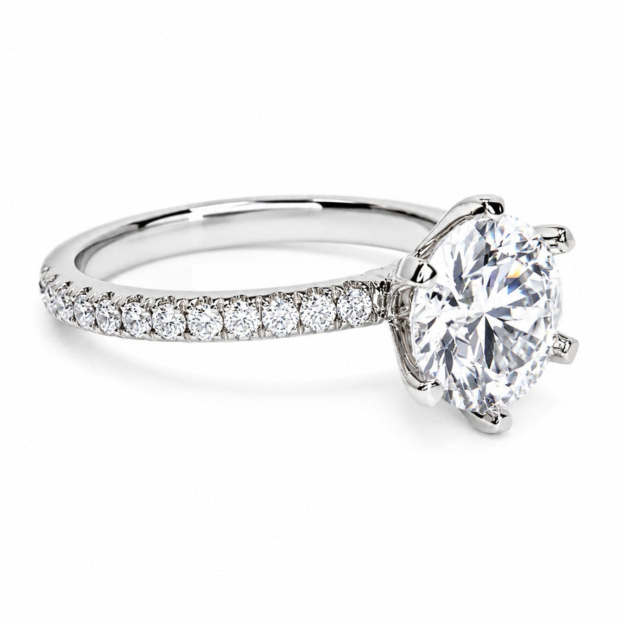 Stunning 2.3ct Engagement Ring Choose Lab Diamonds or Moissanite