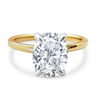 Cushion cut, Elongated 2ct Solitaire Engagement Ring view 1