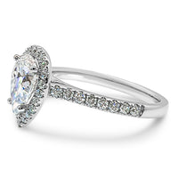 Pear cut, halo 2ct Engagement Ring view 2