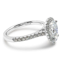 Pear cut, halo 2ct Engagement Ring view 3