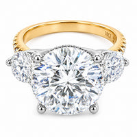 Stylish Modern Trilogy 5.3ct Engagement Ring view 1