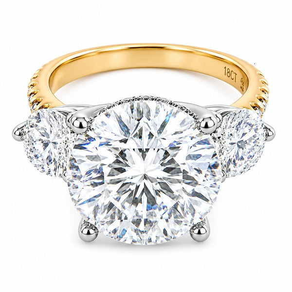 Stylish Modern Trilogy 5.3ct Engagement Ring