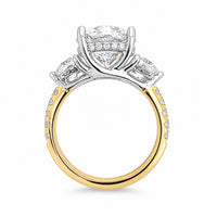 Stylish Modern Trilogy 5.3ct Engagement Ring view 8