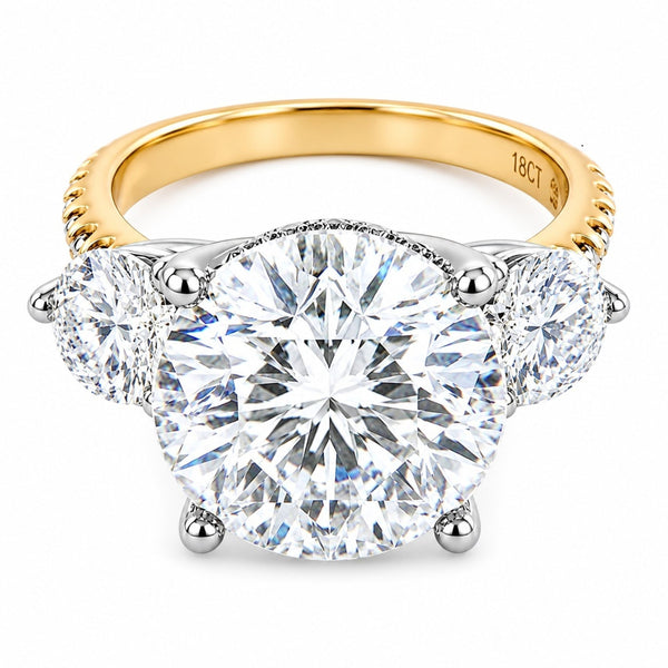 Stylish Modern Trilogy 5.3ct Engagement Ring