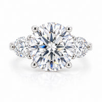 Stylish Modern Trilogy 5.3ct Engagement Ring view 7