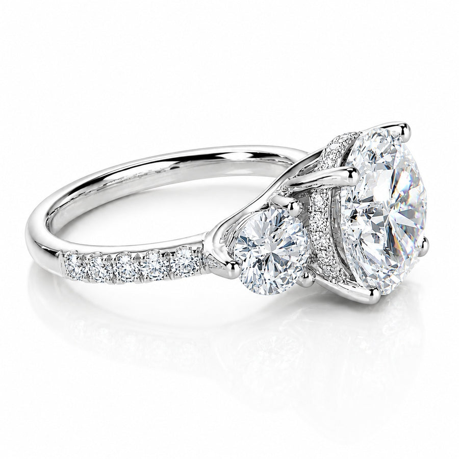Stylish Modern Trilogy 5.3ct Engagement Ring