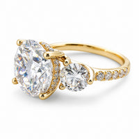Stylish Modern Trilogy 5.3ct Engagement Ring view 3