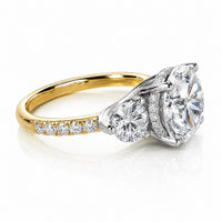 Stylish Modern Trilogy 5.3ct Engagement Ring view 6