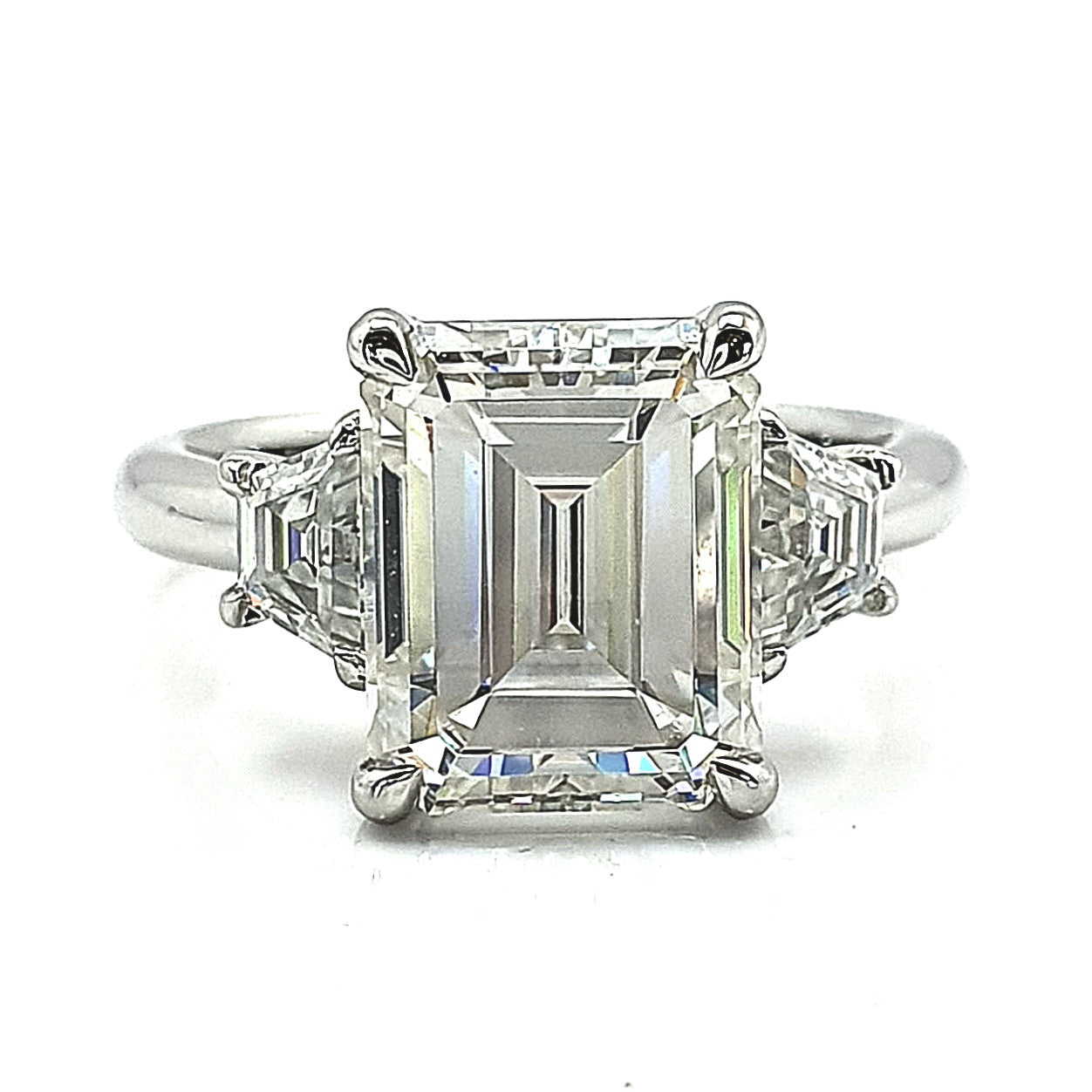 Emerald Cut Lab-Diamond Engagement Ring